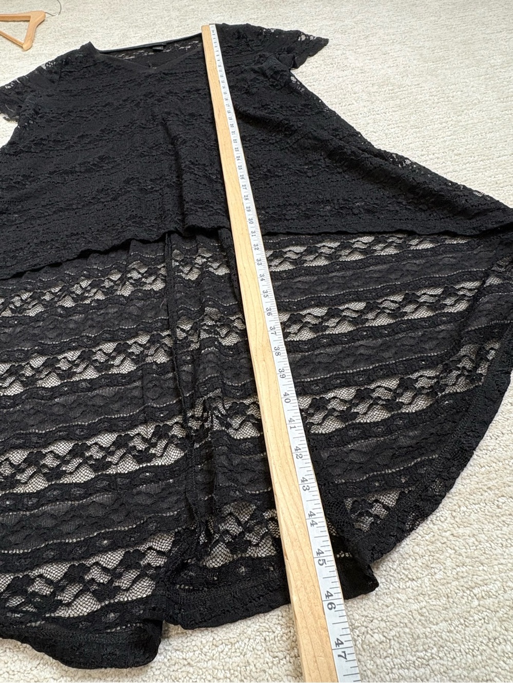 Torrid Black All over Lace V-Neck Tunic Dress Top Size 2X Short Sleeve V-Neck - Picture 5 of 6